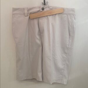 adidas Men's Light Gray Flat Front Shorts